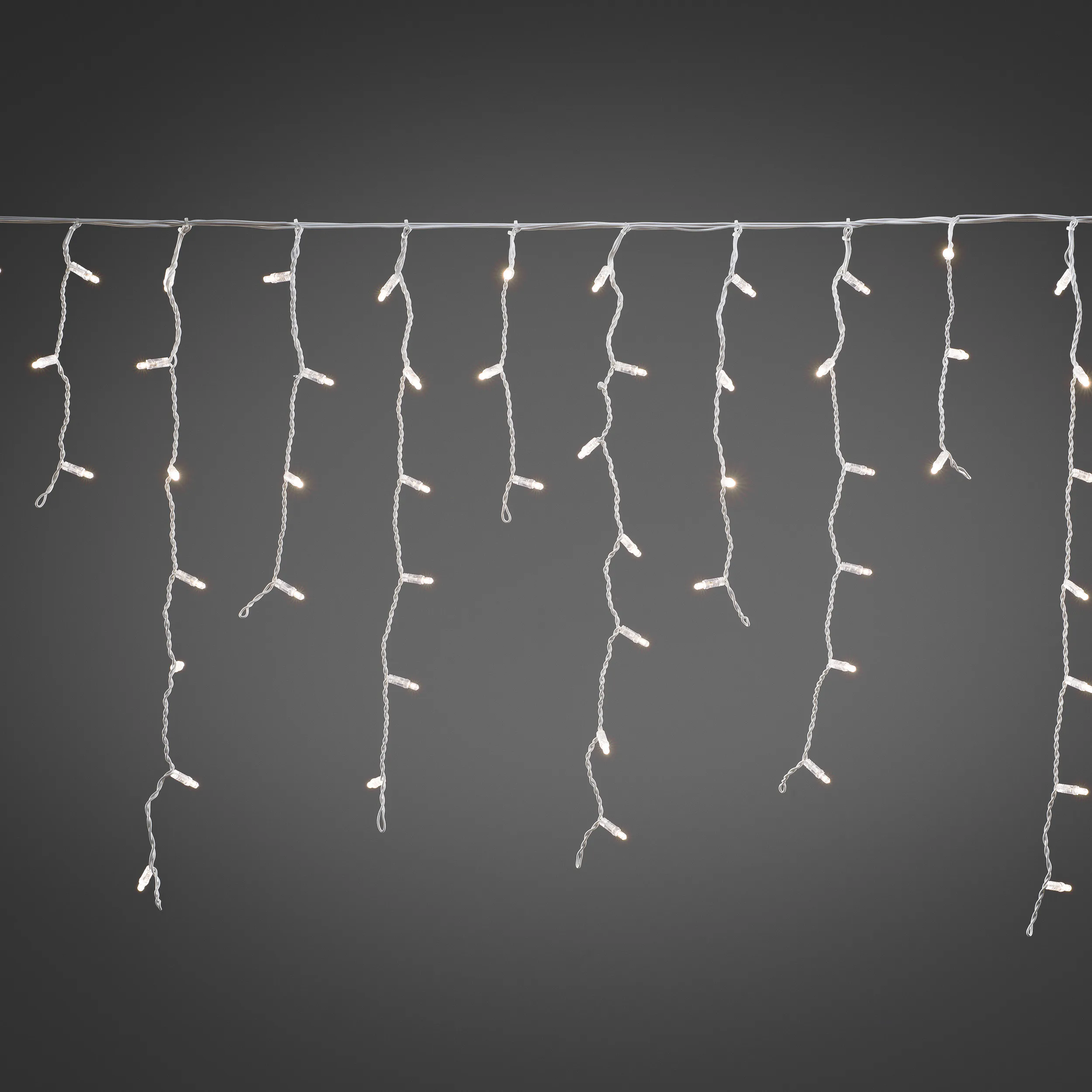 Startset istapp 100 LED Vit kabel