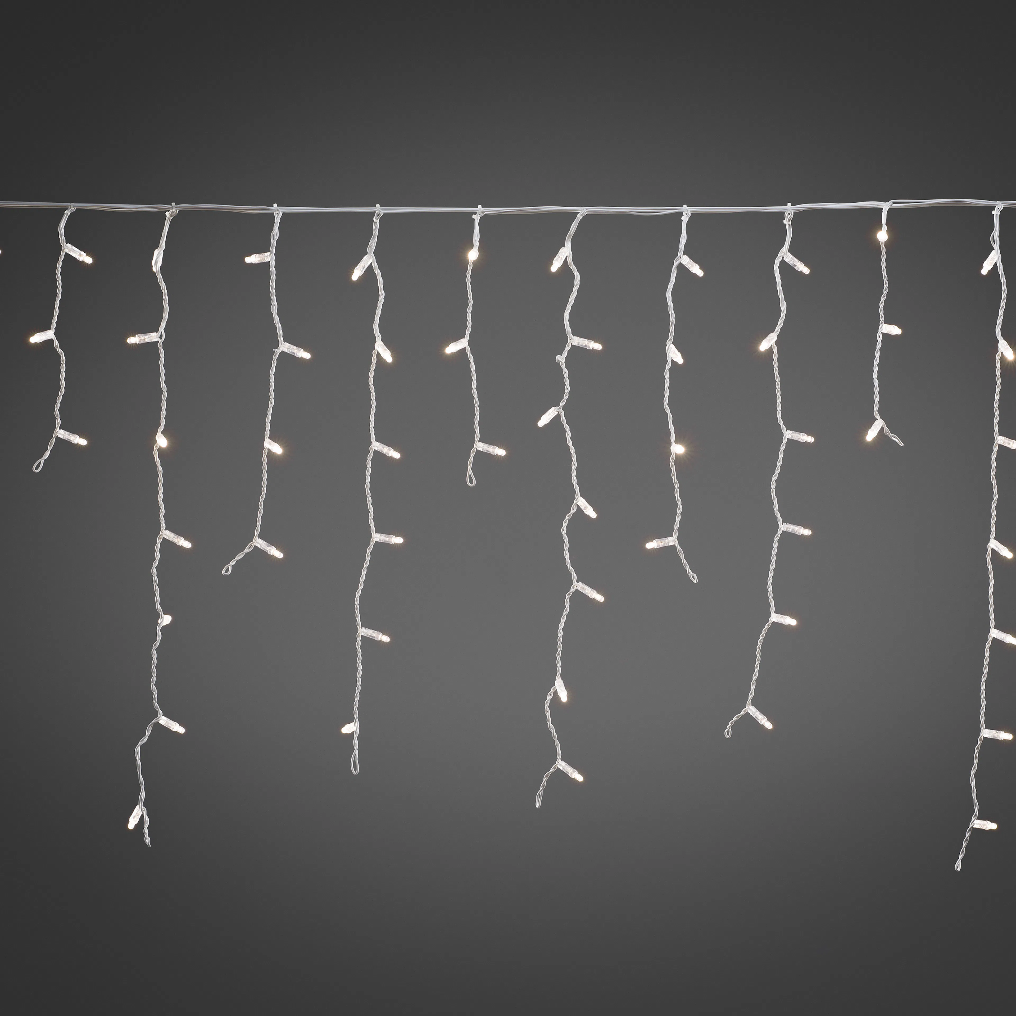 Startset istapp 100 LED Vit kabel