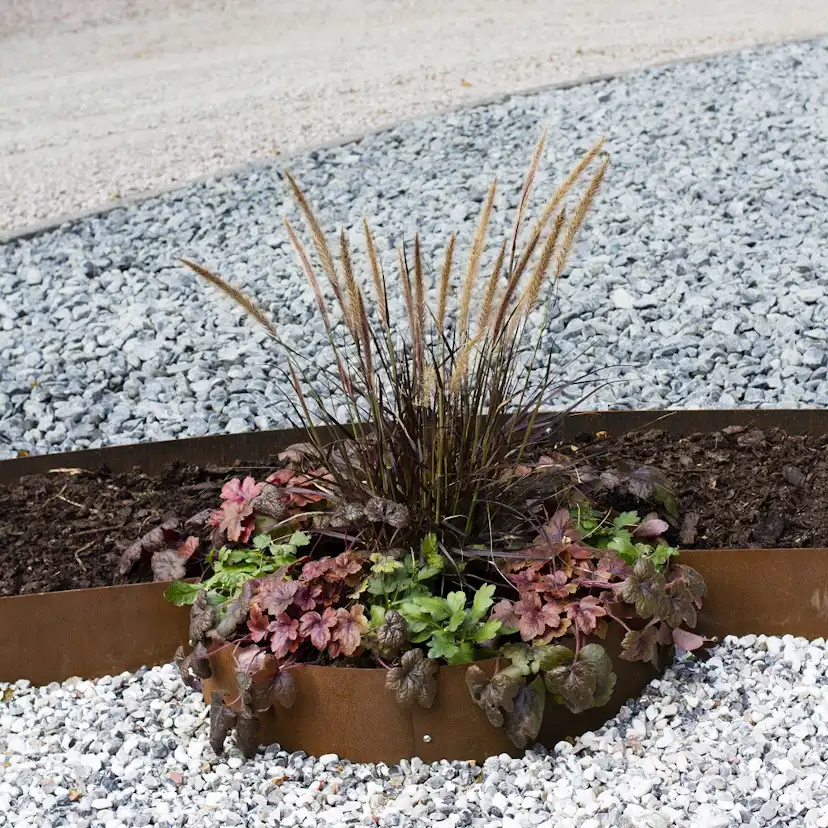 Planteringskant Flexigarden Corten Övergång