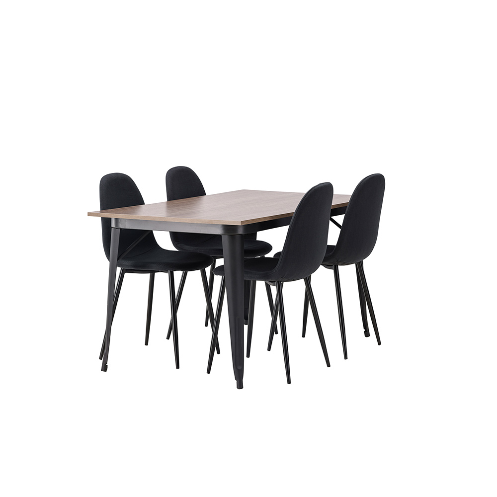 Matgrupp Venture Home Tempe 140 cm med 4 Polar Stolar