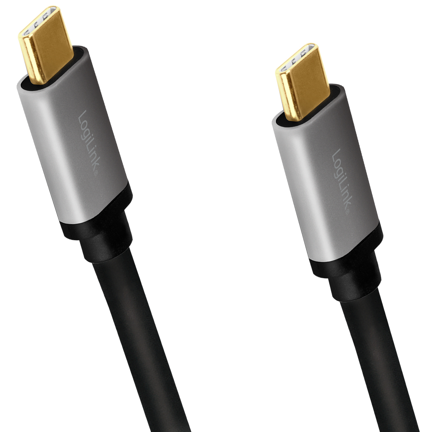 USB-C-kabel LogiLink USB 3.2 Gen2 PD 3.0 100W 10Gbps 4K/60Hz Alu 1 m