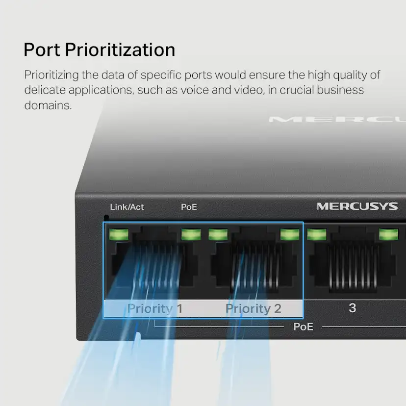 Desktop Switch Mercusys MS105GP 5-Port Gigabit with 4-Port PoE+