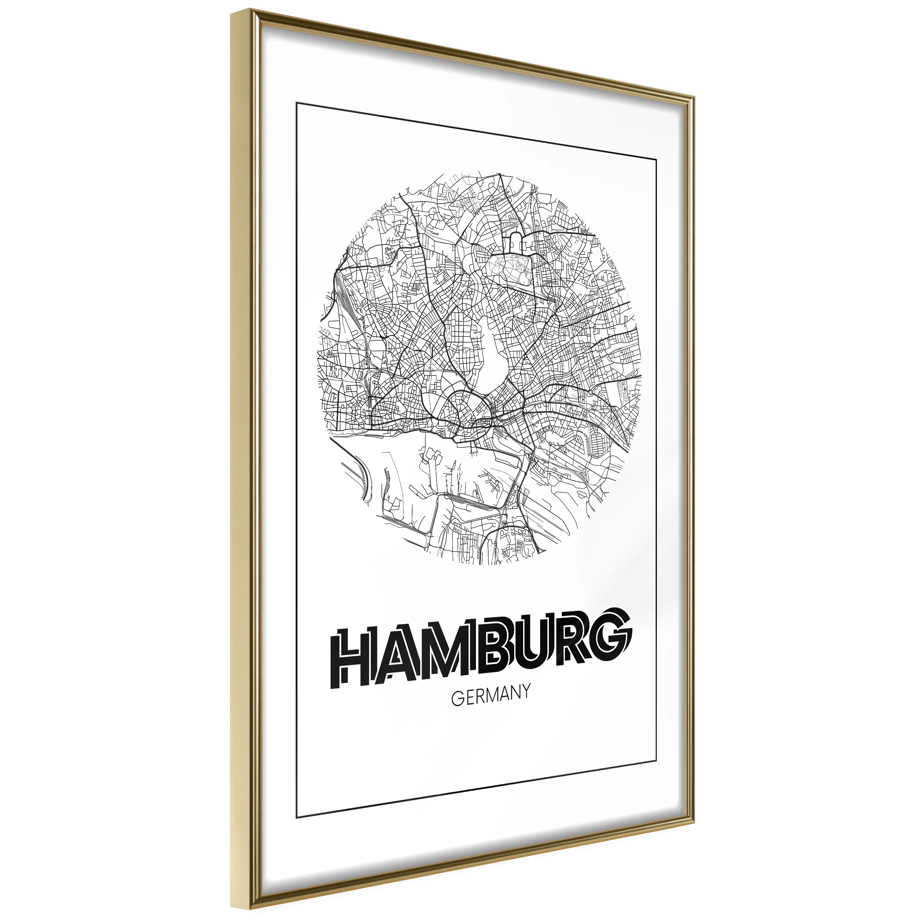 Poster Artgeist Affisch Retro Hamburg