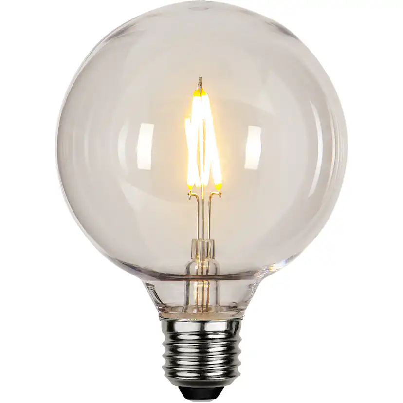 LED-lampa Star Trading Filament E27 G95 Outdoor Lighting PC Cover 1W