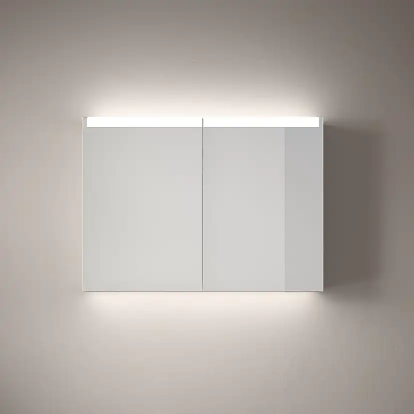 Spegelskåp STAGE 100,Premium White, 2 Luckor Bredd: 1000 mm, Premium White, Dubbla luckor