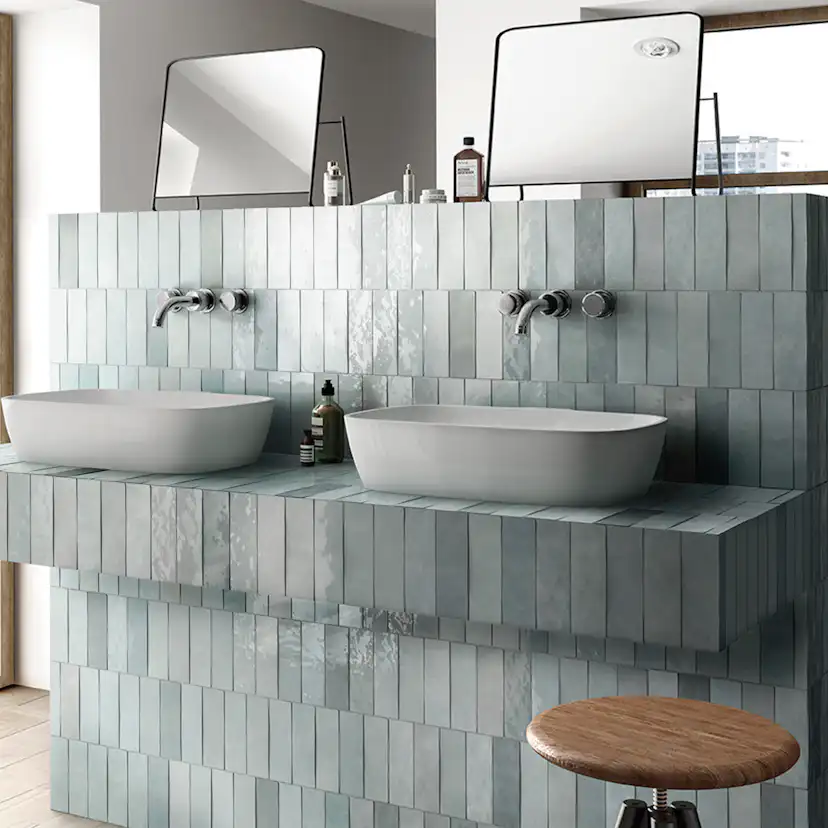 Kakel Tenfors Creativa Aqua Blank 6,5x20
