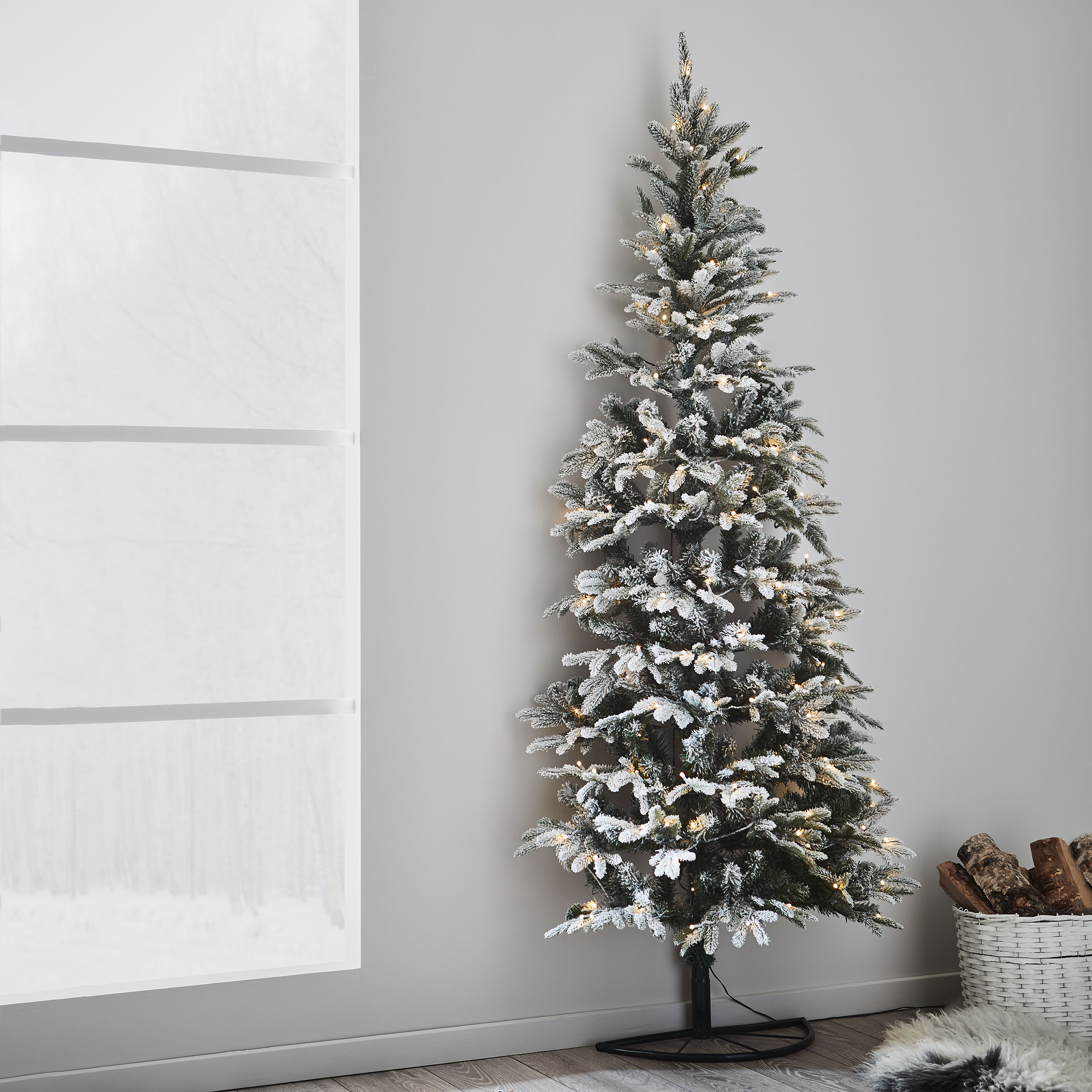 Plastgran Markslöjd Granlund Snö för Vägg