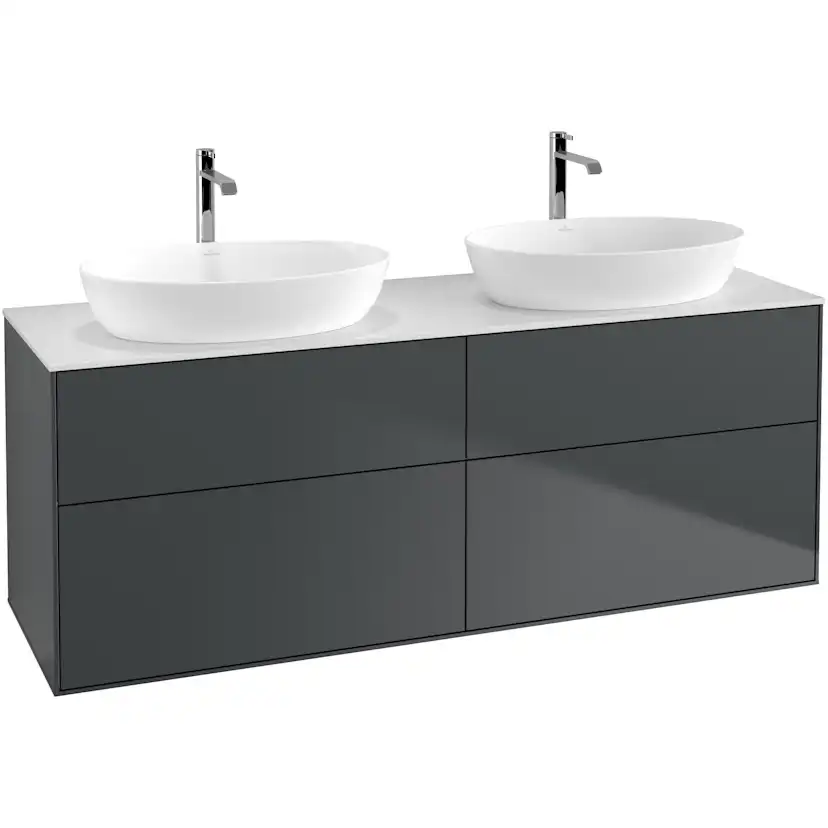 Tvättställsskåp Villeroy & Boch Finion med 4 Lådor och Bänkskiva för Två Fristående Tvättställ från Artis & Collaro