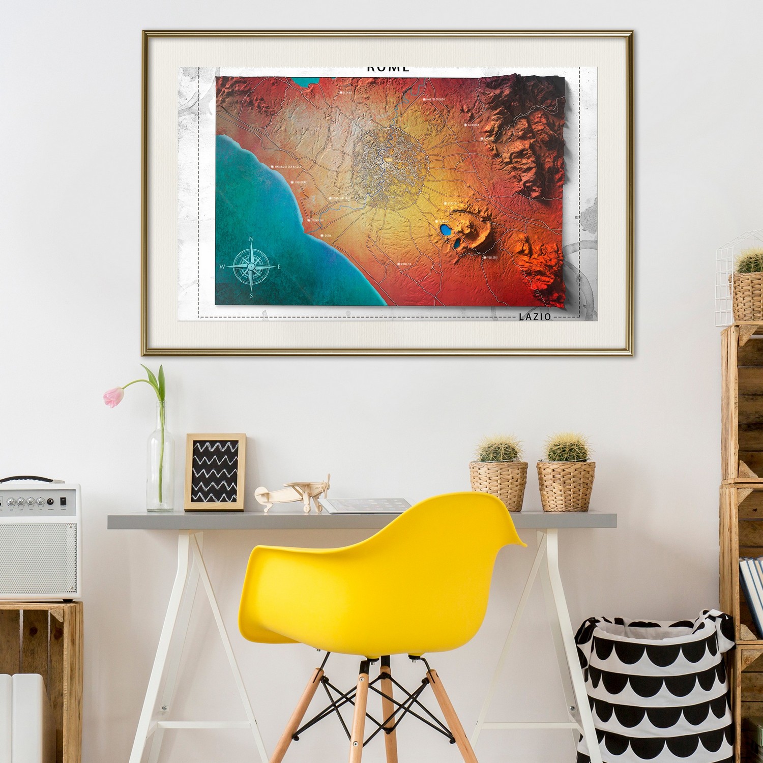 Poster Artgeist Affisch Isometric Map Rome