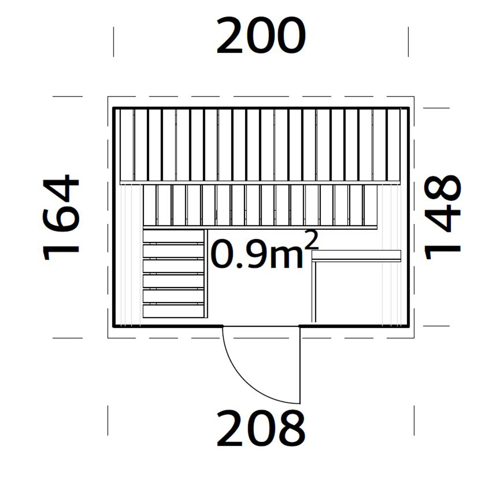 Bastutunna Palmako Anita 0,9 m2