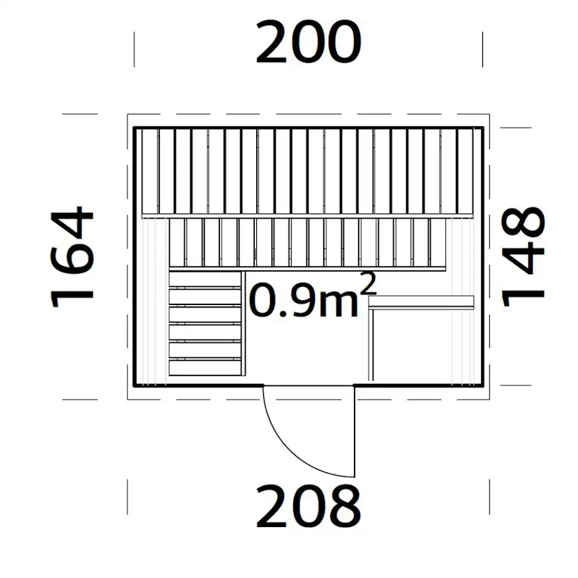 Bastutunna Palmako Anita 0,9 m2