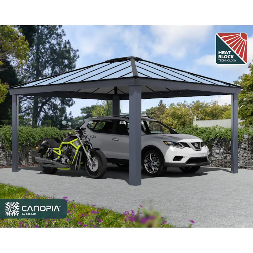Carport Canopia by Palram Colorado Metall Dubbel Apex 4,3 X 5 m