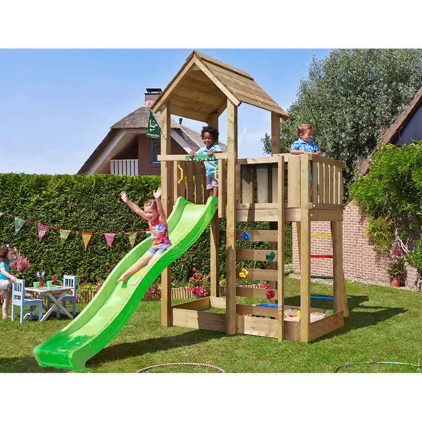 Lektorn Jungle Gym Mansion 2.1 Grön Rutschkana