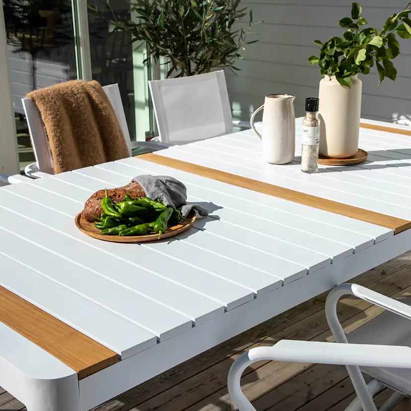 Matgrupp Utomhus Venture Home Togo 200x100 cm med 6 Alina Trädgårdsstolar