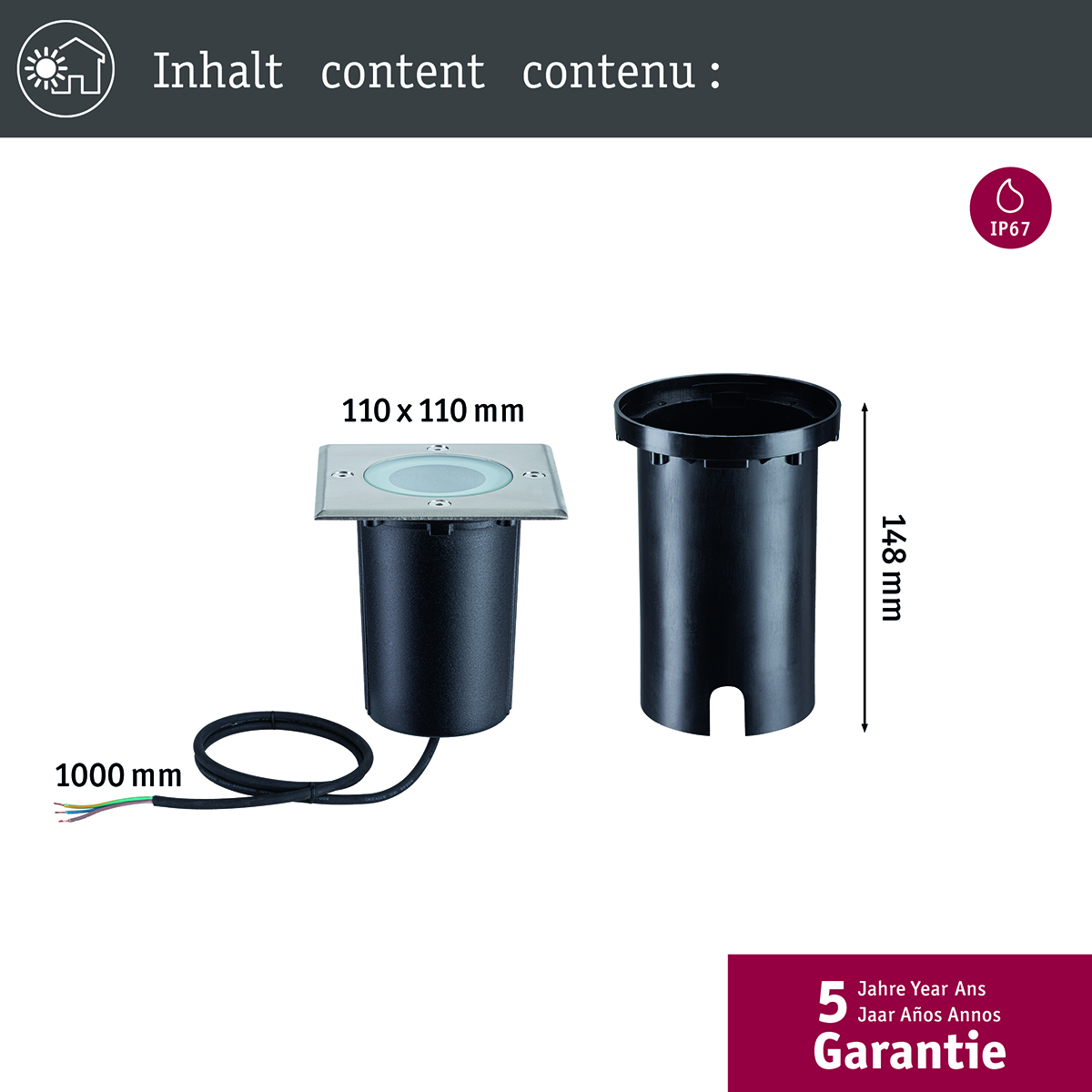 Fasadbelysning Paulmann Cybo LED IP65 230V