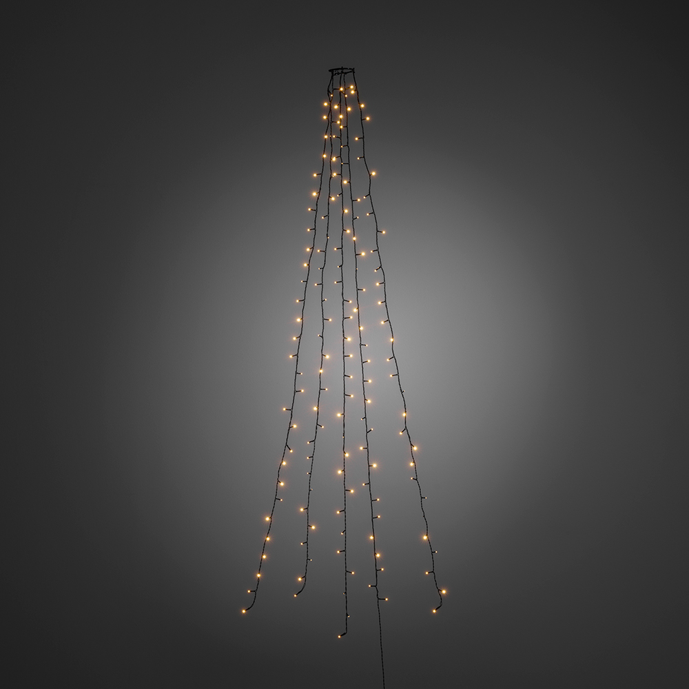 Julgransslinga 2,4m 5 st 40 amberf LED per slinga 24V/IP20 Amber, L: 2,4 m