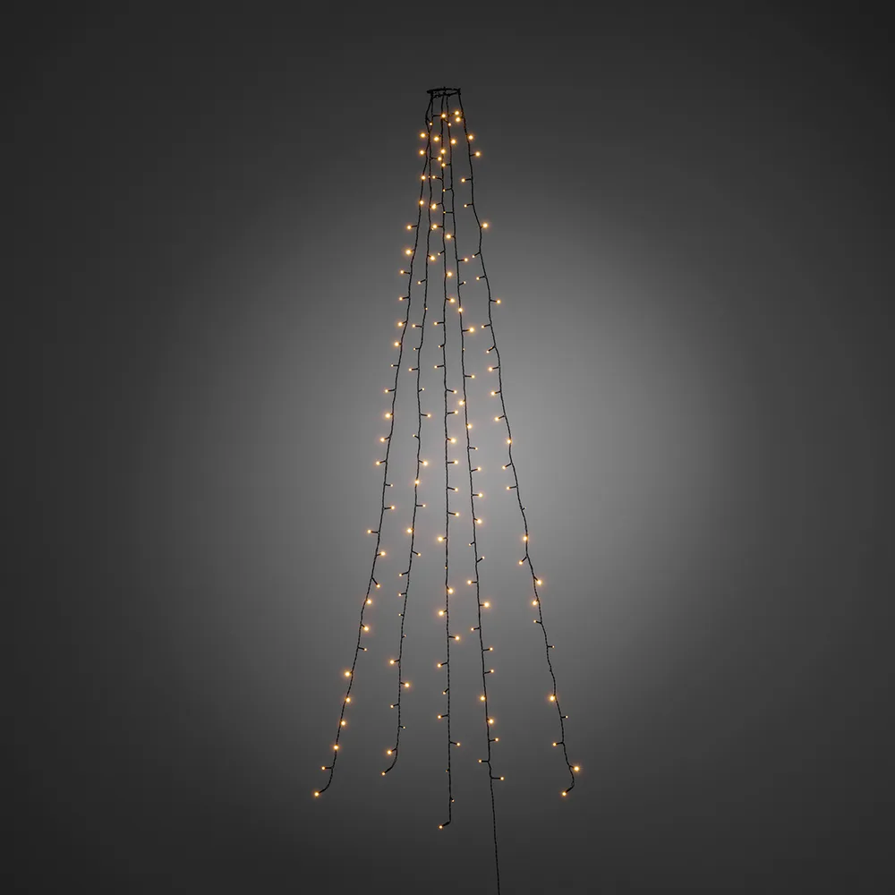 Julgransslinga 2,4m 5 st 40 amberf LED per slinga 24V/IP20 Amber, L: 2,4 m