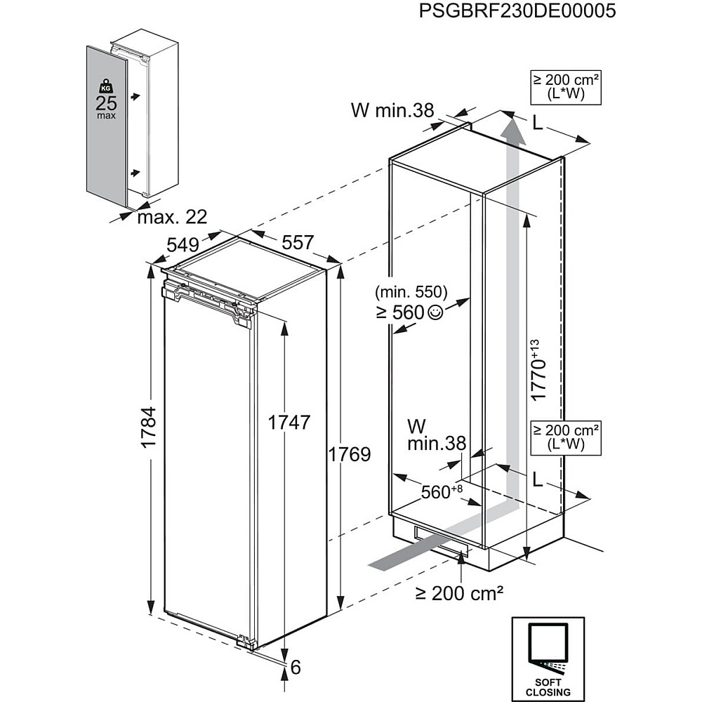 Integrerad Frysskåp Electrolux EUN7NE18C med No Frost och FastFreeze