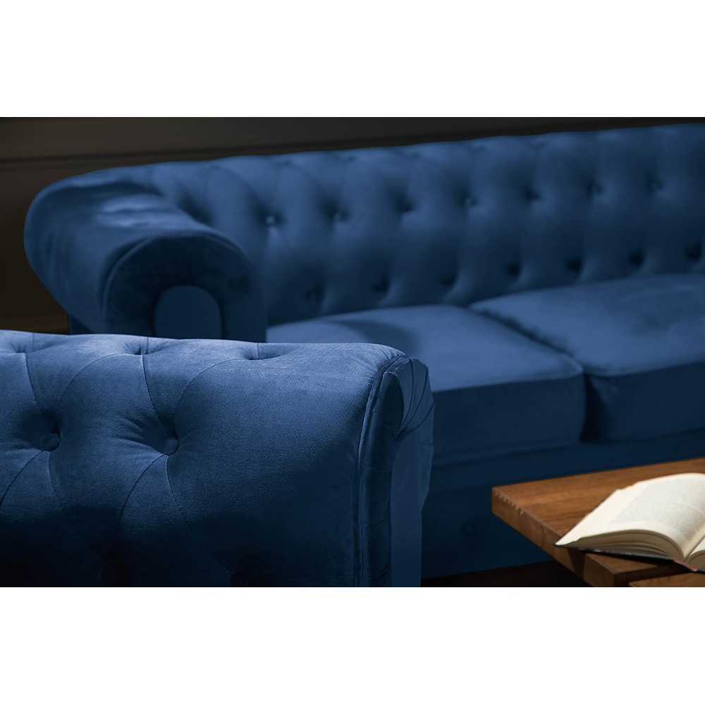 Soffgrupp Manor House Chesterfield Lyx 3-sits+2-sits+Fåtölj Sammet