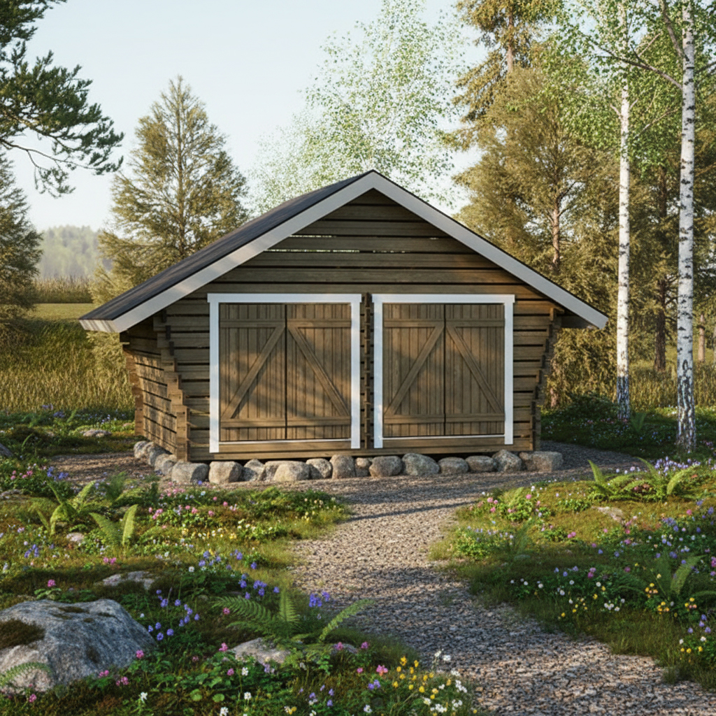 Timmerförråd LP Garden R-XL (20m²) Med Springor