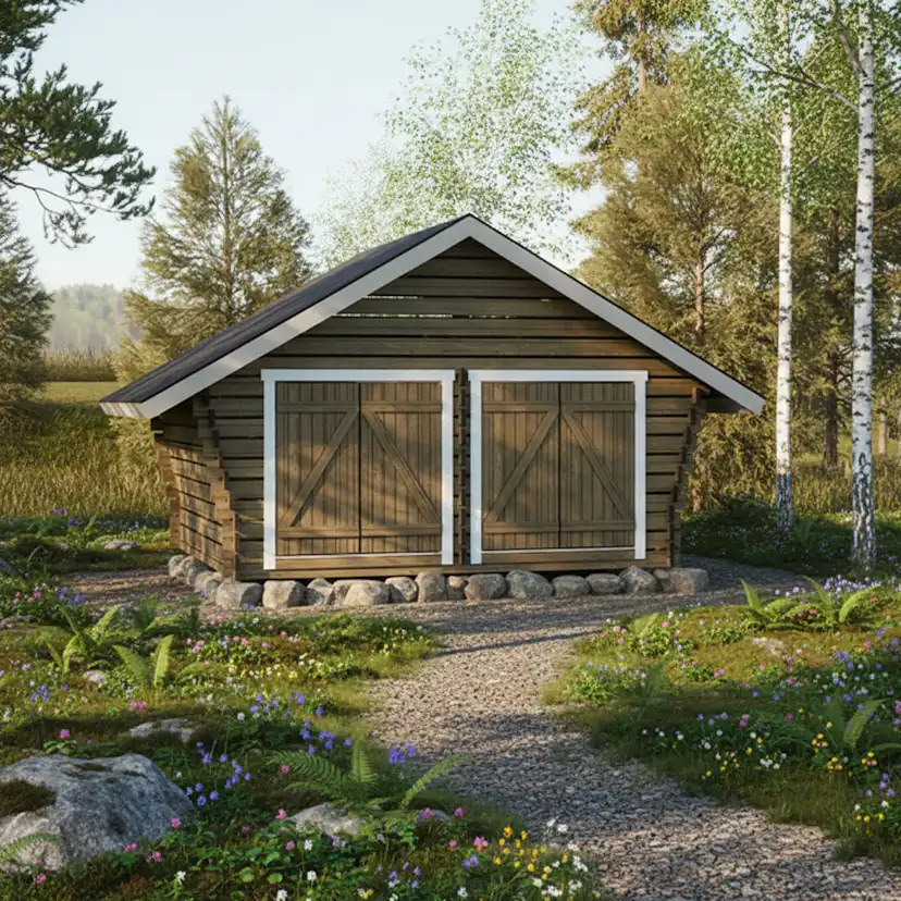 Timmerförråd LP Garden R-XL (20m²) Med Springor