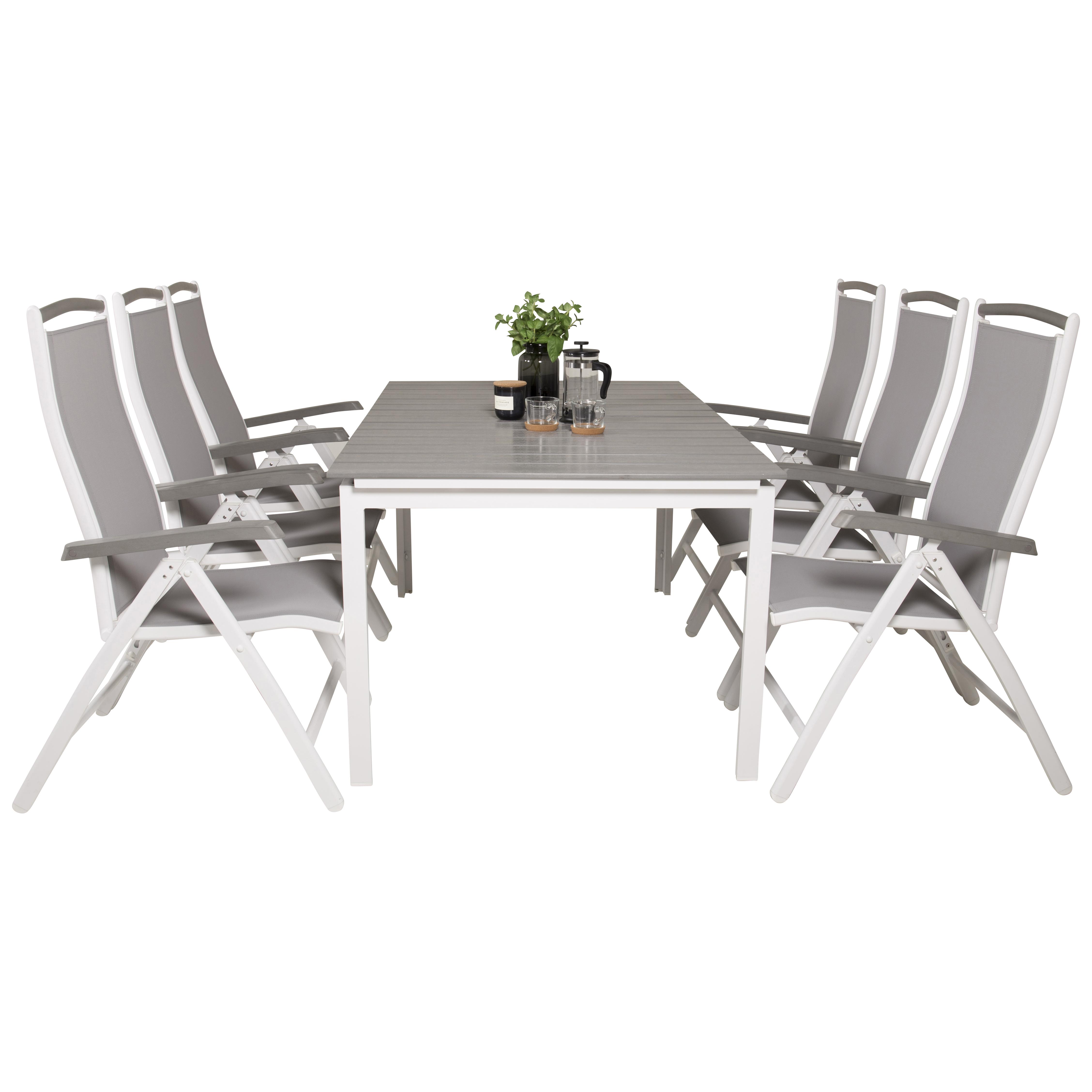 Matgrupp Venture Home Lova 160/240 med 6 Aleyna Stolar