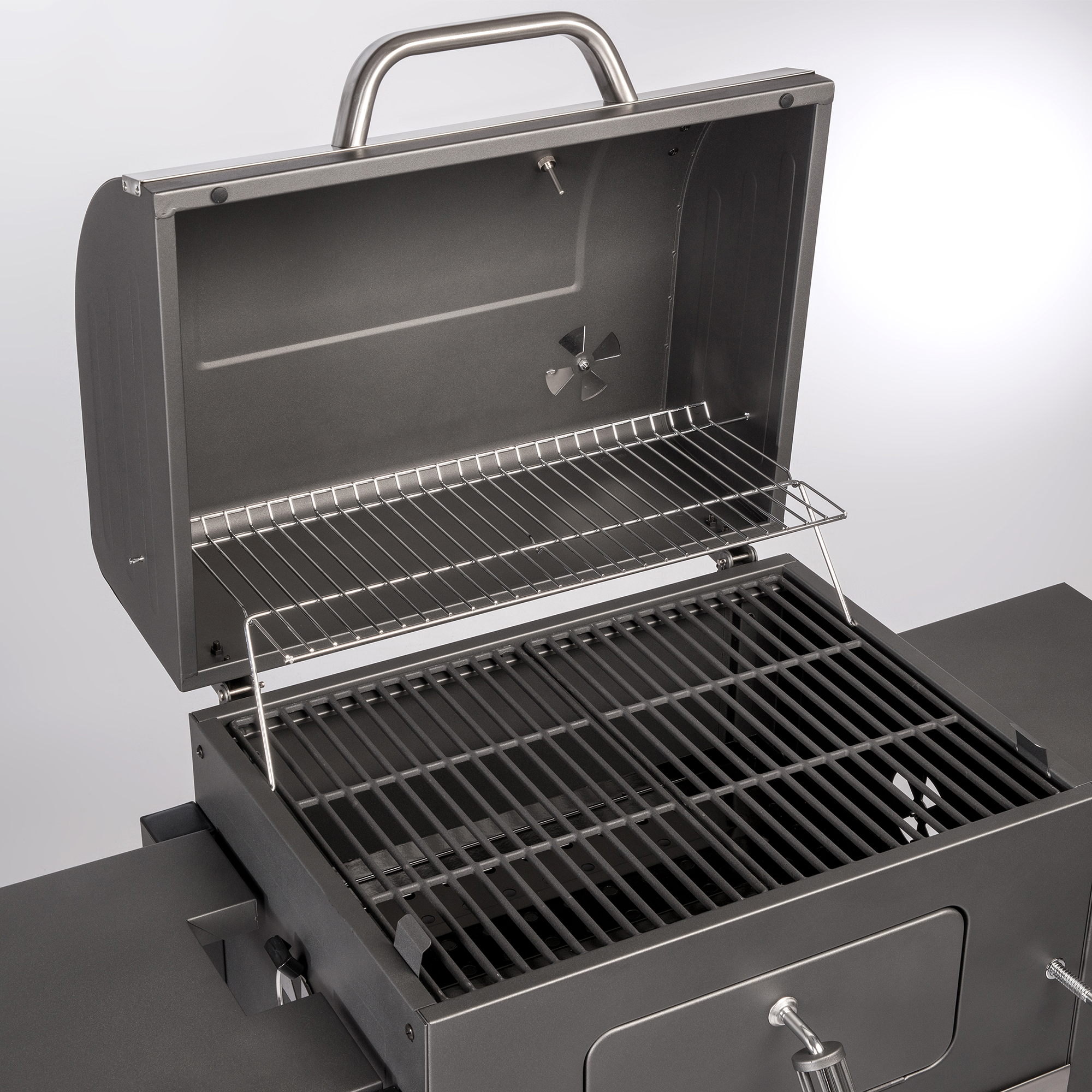 Kolgrill Landmann Tennessee Broiler Grilltunna med Fällbara Sidobord & Integrerad Termometer