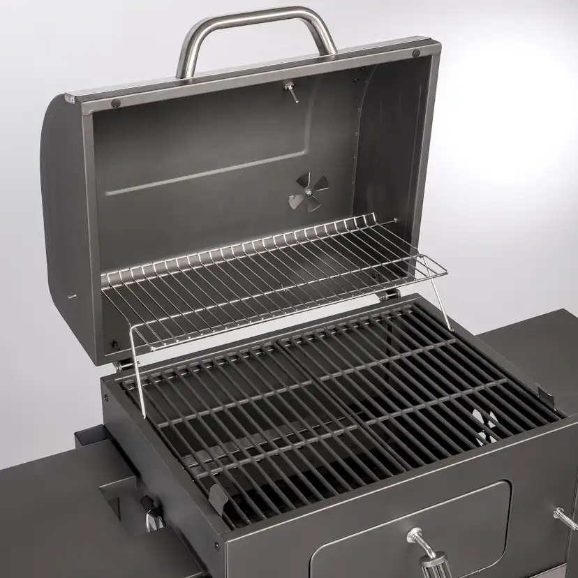 Kolgrill Landmann Tennessee Broiler Grilltunna med Fällbara Sidobord & Integrerad Termometer