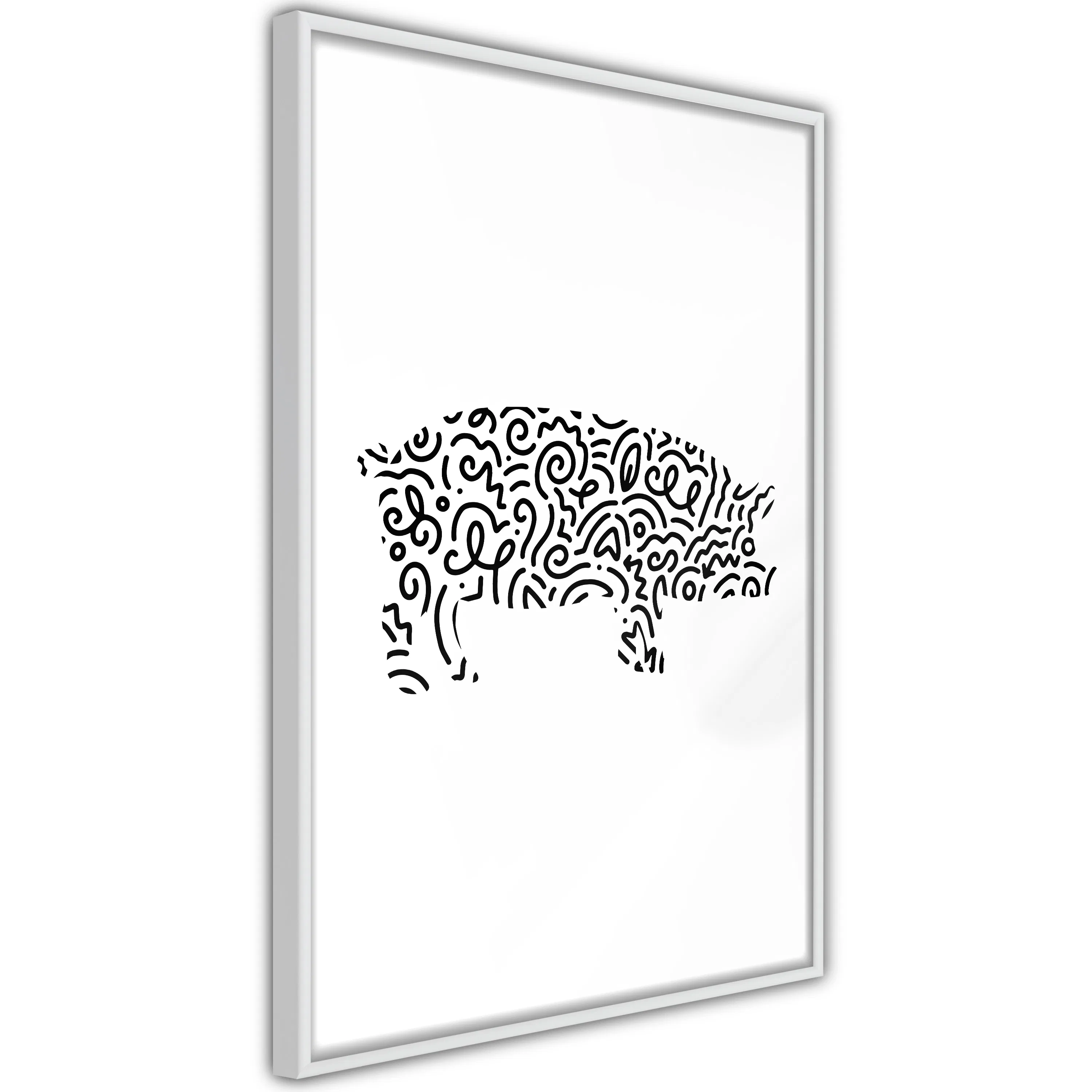 Poster Artgeist Affisch Black and White Piggy