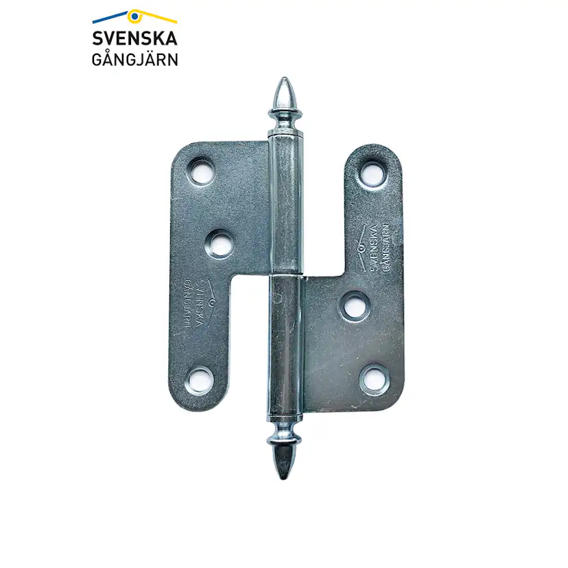 Gångjärn 1222-85 Vä förz ekollon knopp 100 st/frp Vänster, Elförzinkad, Ekollon knopp