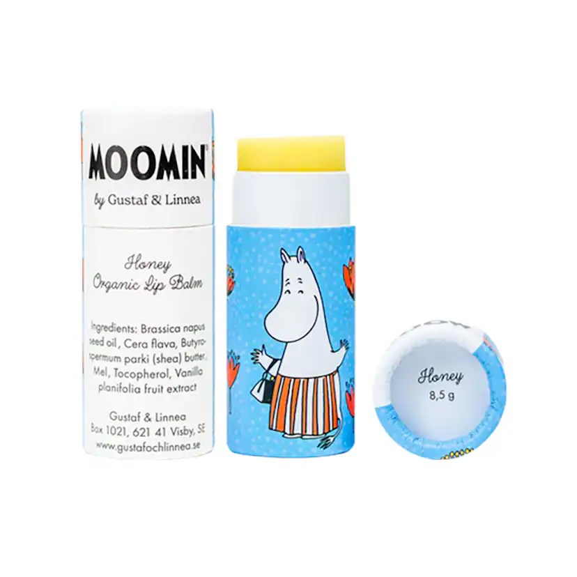 Moomin by G&L Ekologiskt Läppcerat av bivax Honung 8,5 g Ekologiskt Läppcerat Gustaf & Linnea Moomin Bivax