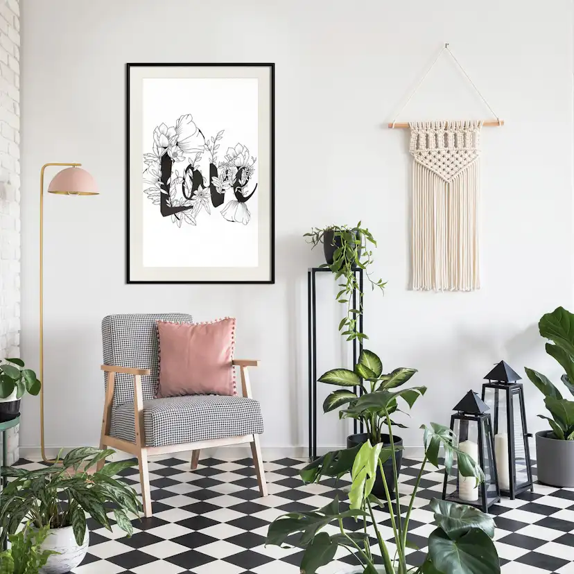 Poster Artgeist Affisch Love With Flowers