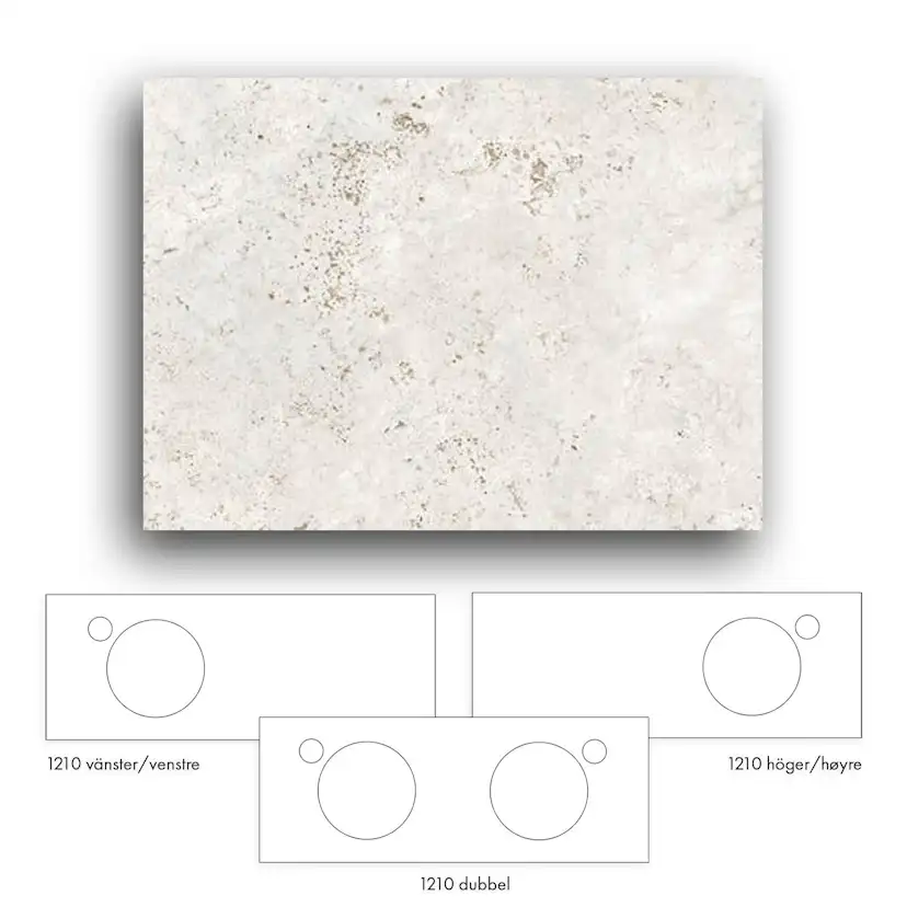 Bänkskiva Macro Design Crown+ Dekton 1210 till Tvättställsskåp Crown