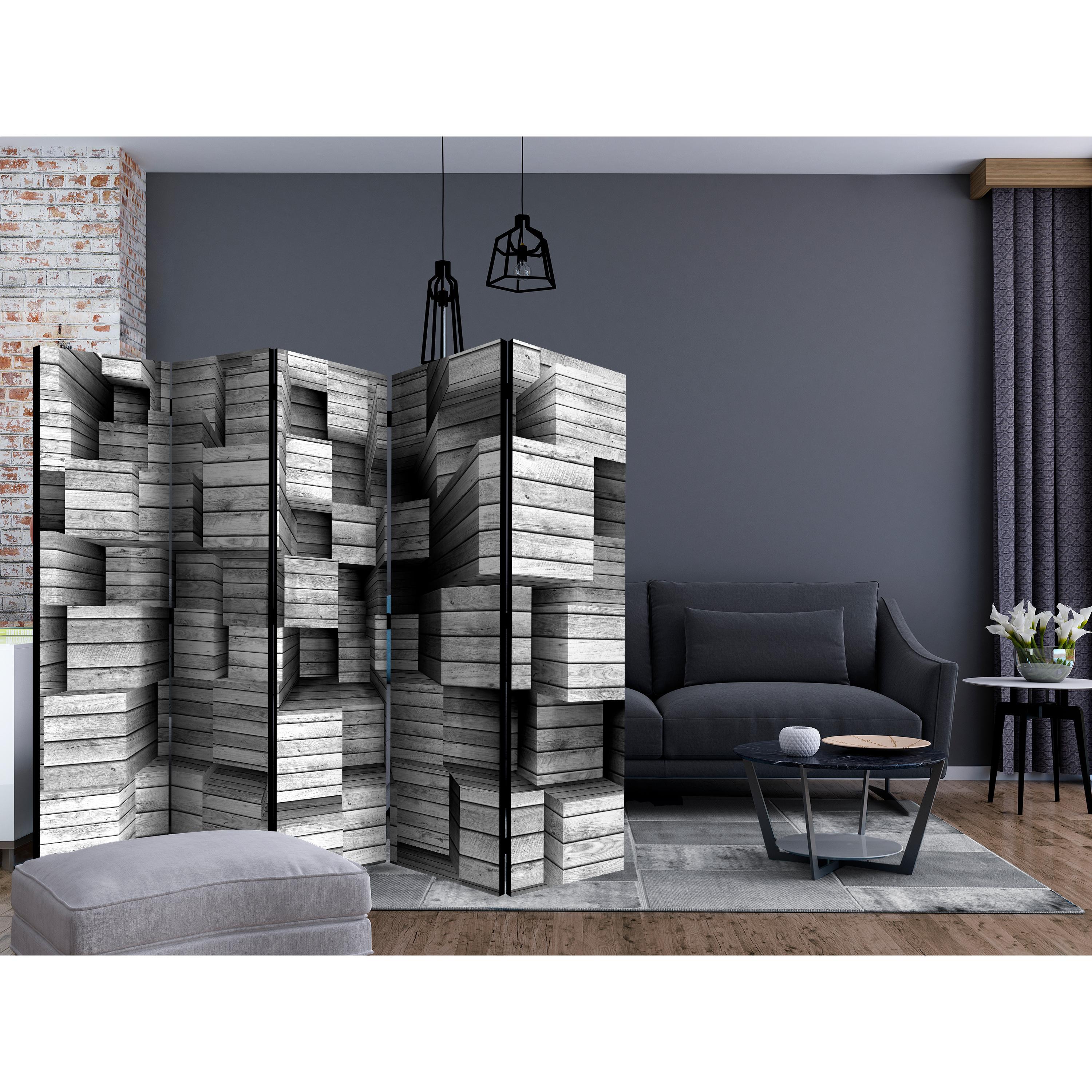 Rumsavdelare Skärmvägg Arkiio Grey Precision II 225x172 cm