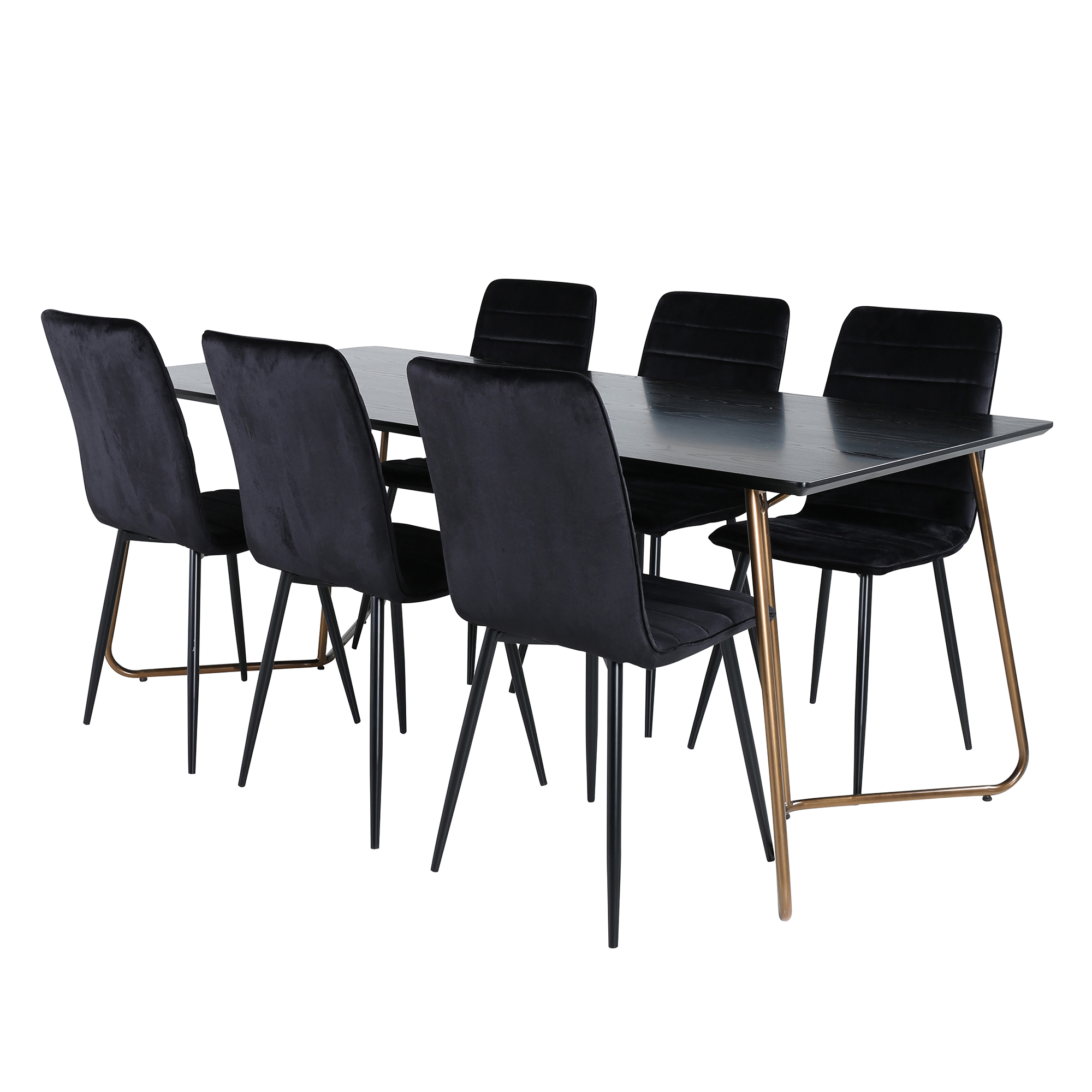 Matgrupp Venture Home Annika med 6 Walerina Stolar Sammet