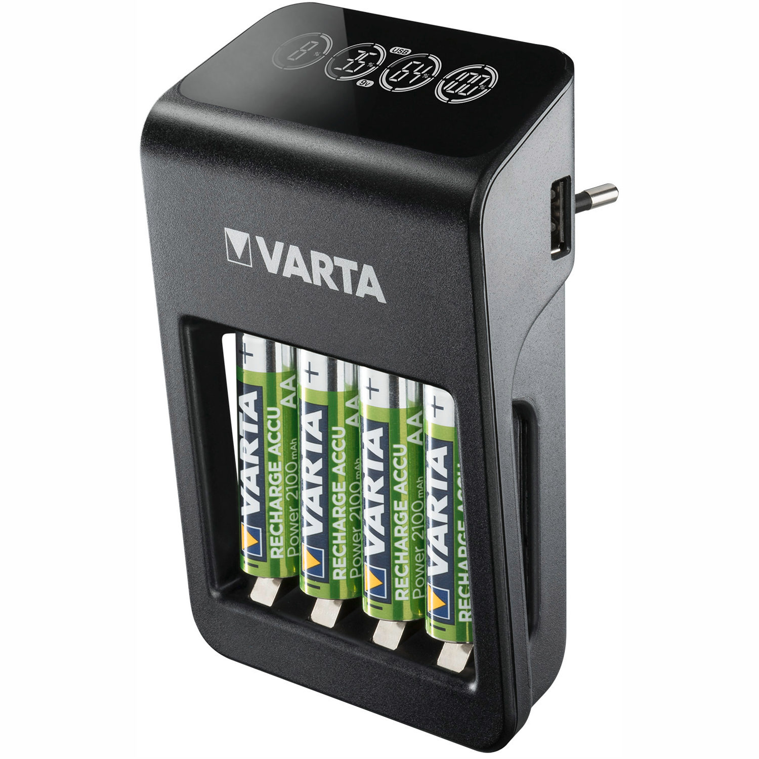 Batterikit VARTA LCD Plug Carger+ AA/AAA/9V +U