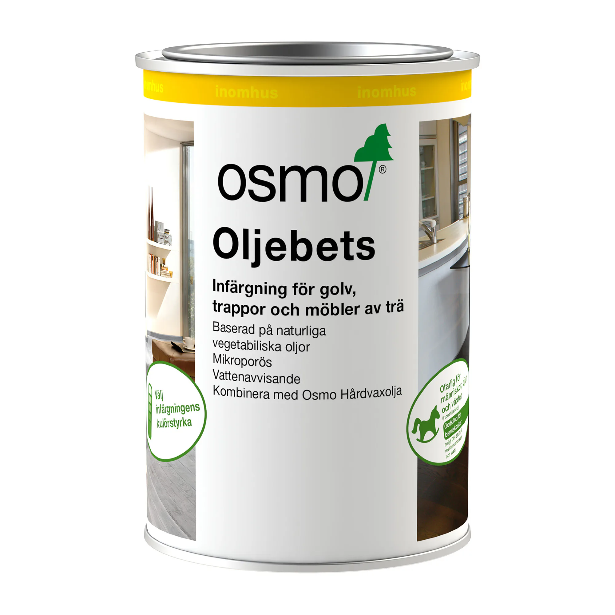 Oljebets Osmo Olja för Infärgning, Ljusgrå 1L