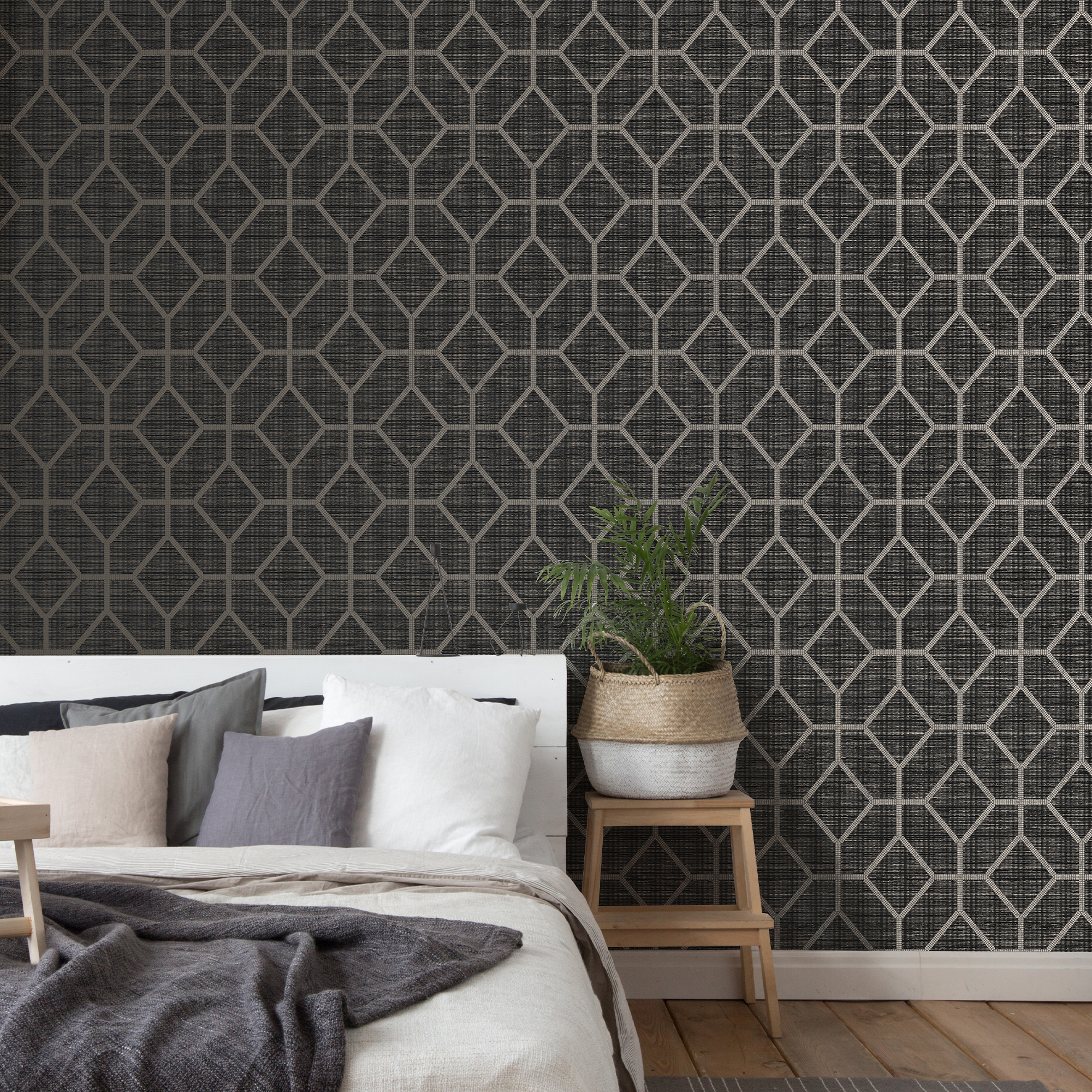 Tapet Boutique Asscher Geometrisk Onyx