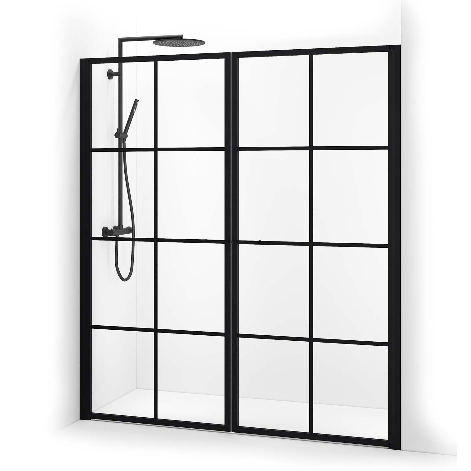 Empire Saloon Spr Sv 176-179 1760-1790x2004 mm, Mattsvart Profil