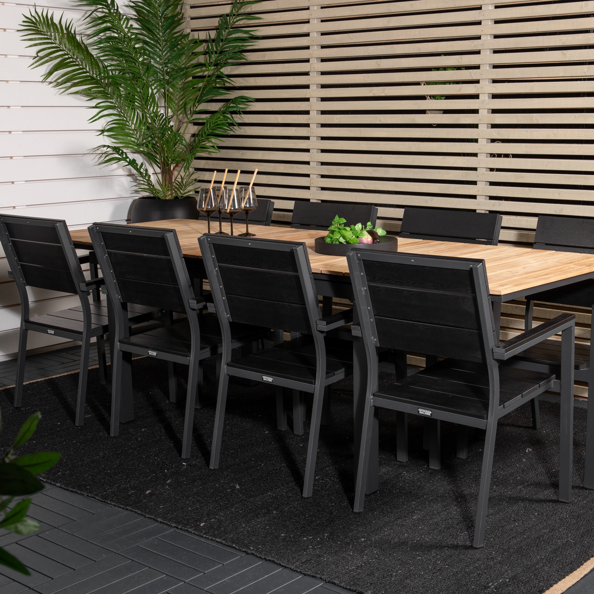 Matgrupp Venture Home Meya 160/240 med 8 Lova Matstolar