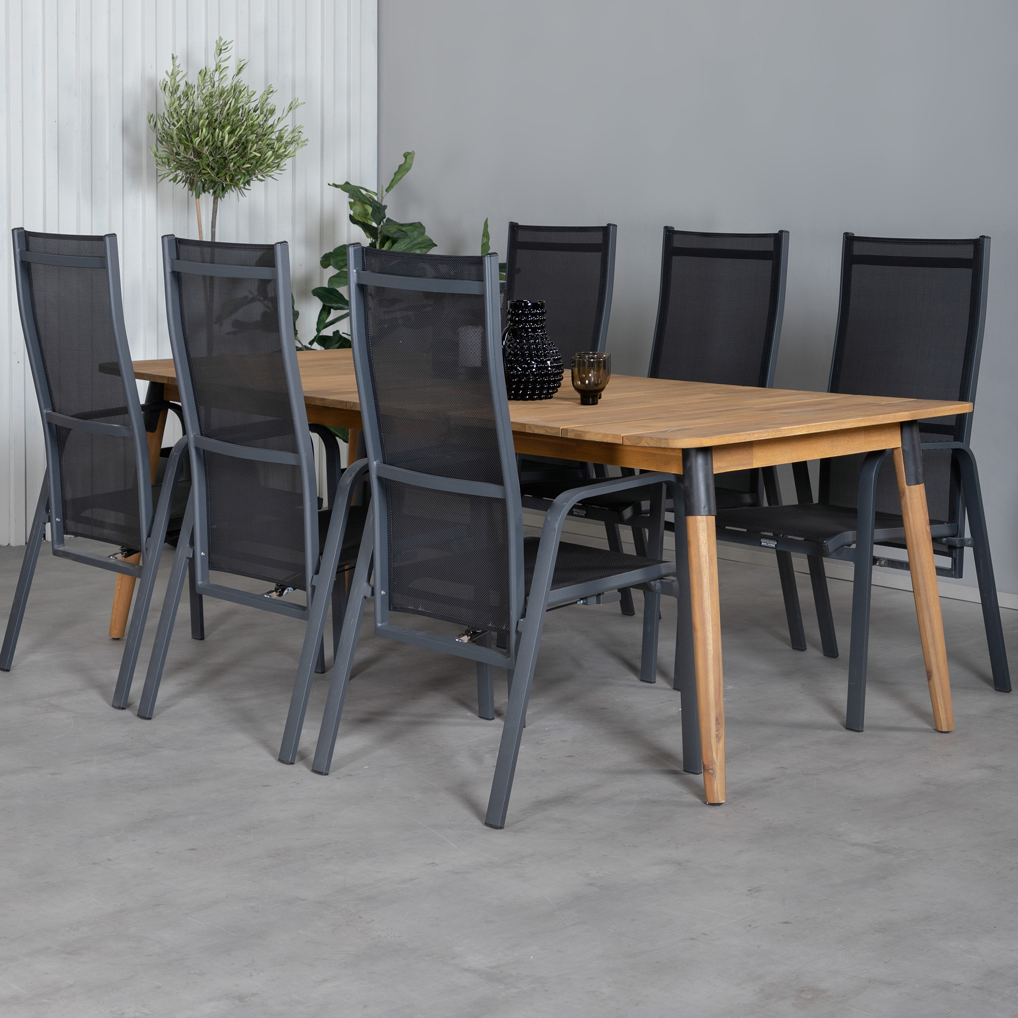 Matgrupp Venture Home Julle med 6 Cubb Recliner Matstolar