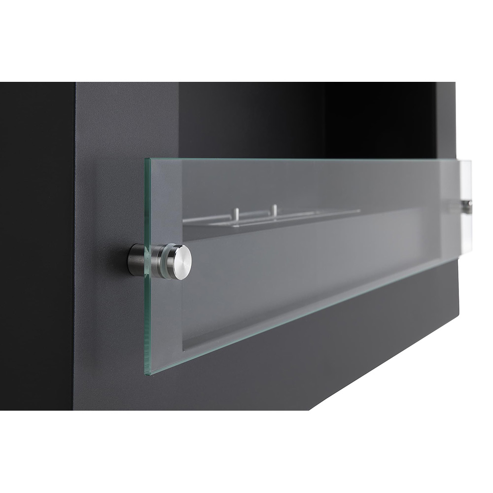 Braskamin Arkiio Vitalis Etanolkamin Vägghängd 78 cm Svart/Stål Bioetanol