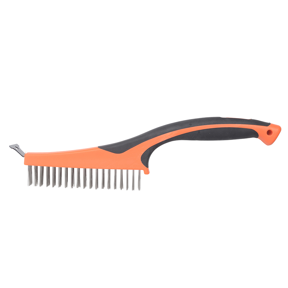 Stålborste Boxer Med Skrapa 3 Rader Rostfritt stål