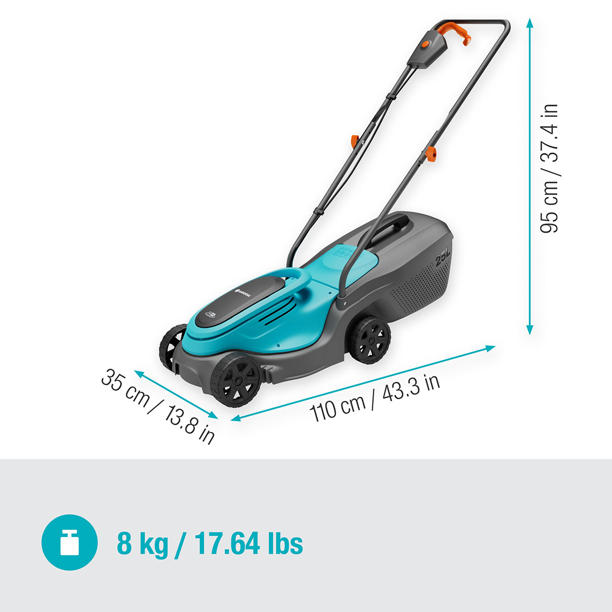 Batterigräsklippare Gardena PowerMax 30/18V utan Batteri och Laddare
