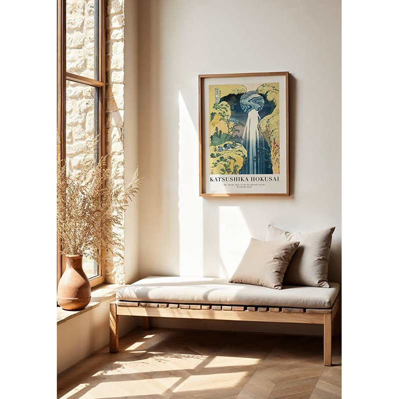 Poster Gallerix The Amida Falls In The Far Reaches Of The Kisokaidō Road By Katsushika Hokusai