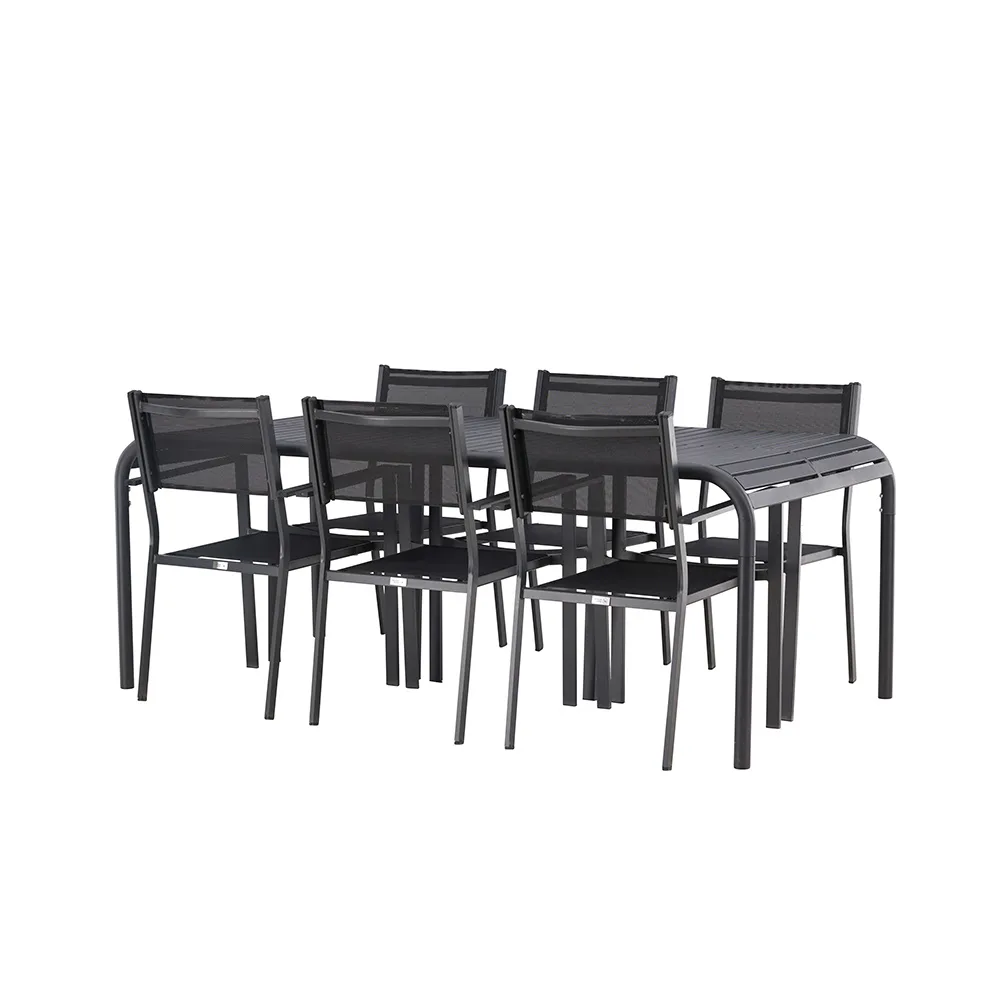 Borneo Diningtable Aluminium - Black / Rectangular 100*200* Svart