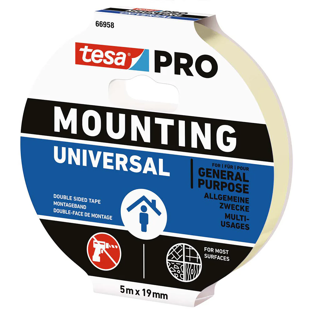 Monteringstejp Tesa Pro Universal 19 mm