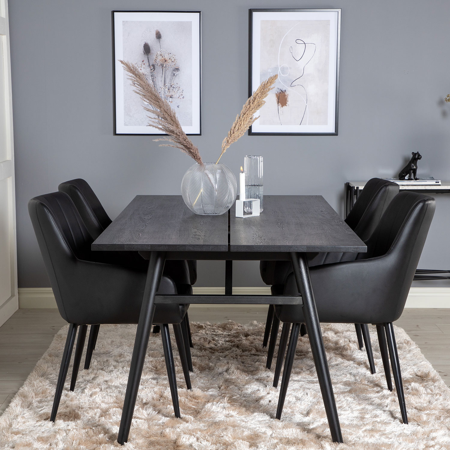 Matgrupp Venture Home Sleek med 4 Comfort stolar