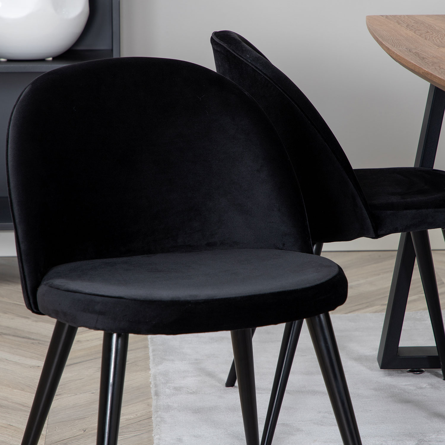 Matgrupp Venture Home Inca med 4 Velvet stolar