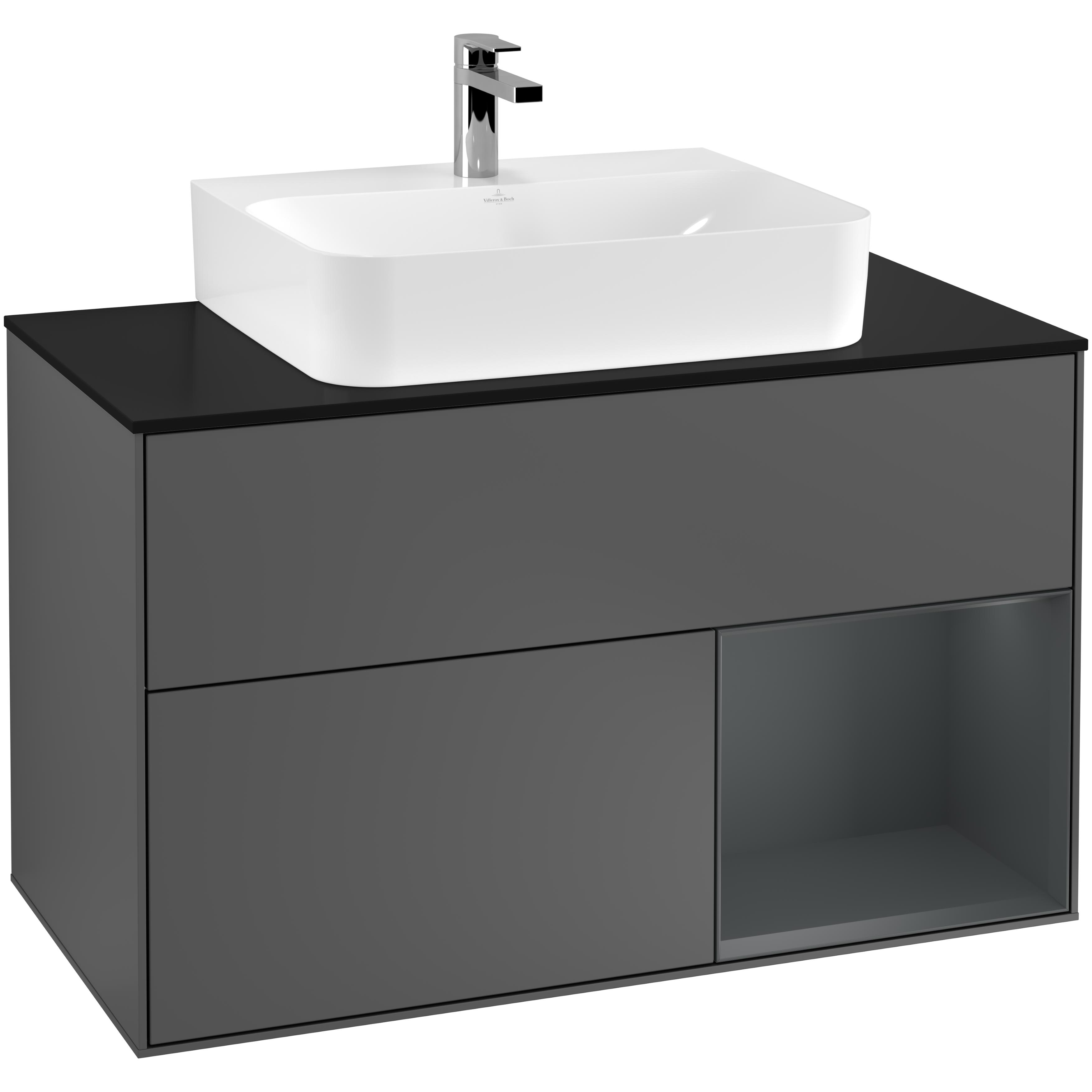 Tvättställsskåp Villeroy & Boch Finion med 2 Lådor Hylla och Bänkskiva för Centrerat Tvättställ